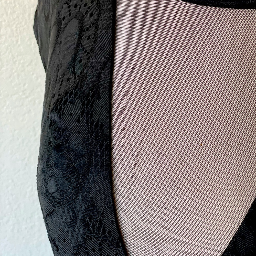 Sexy black “Eva Franco” cocktail dress with Sheer Plunging Neckline - Picture 5 of 6